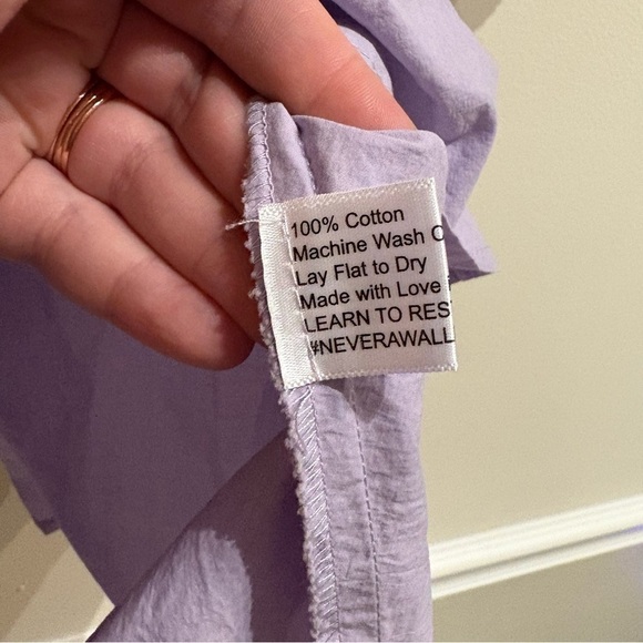 Never a Wallflower Gathered Neck Puff Sleeve Top Lavender Size Small - Picture 6 of 8